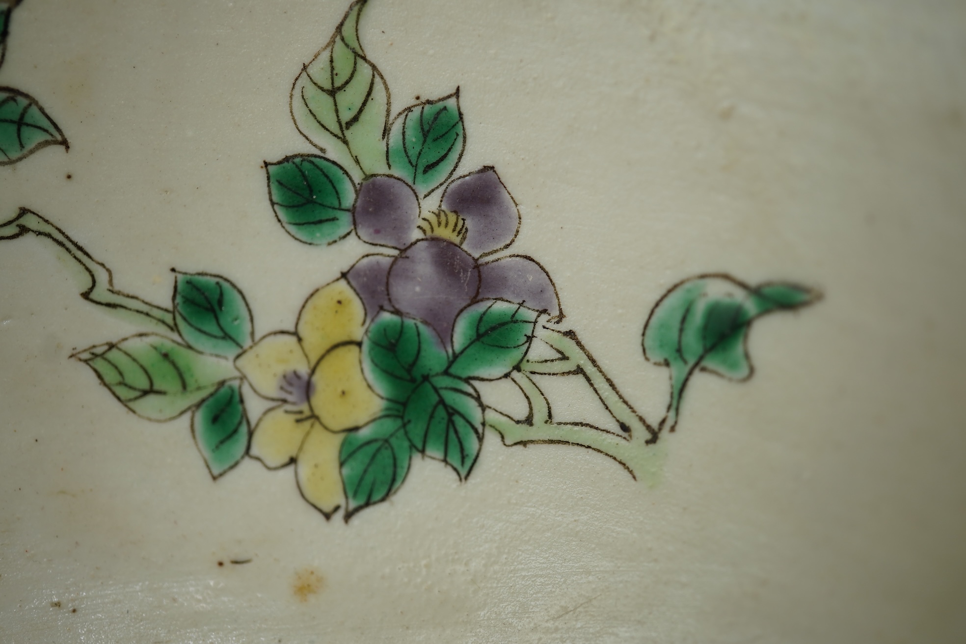 An unusual Chinese famille verte bowl, Guangxu mark, probably Republic Period